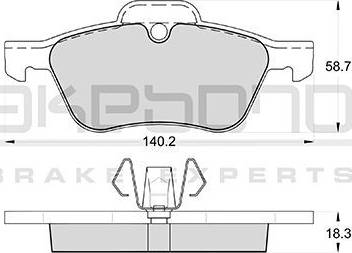 Akebono AN-4275K - Brake Pad Set, disc brake car-mod.net