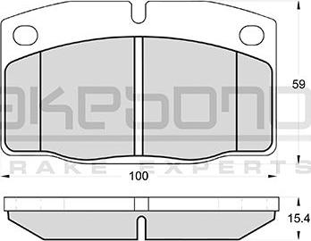 Akebono AN-4774K - Brake Pad Set, disc brake car-mod.net
