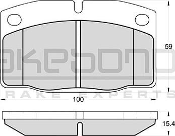 Akebono AN-4773K - Brake Pad Set, disc brake car-mod.net
