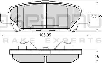 Akebono AN-651WK - Brake Pad Set, disc brake car-mod.net