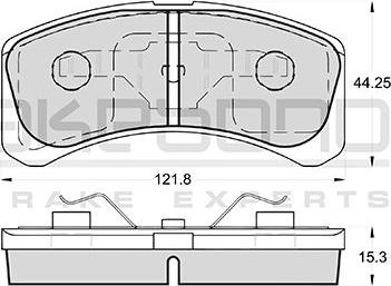 Akebono AN-608WKE - Brake Pad Set, disc brake car-mod.net