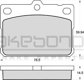 Akebono AN-038KE - Brake Pad Set, disc brake car-mod.net