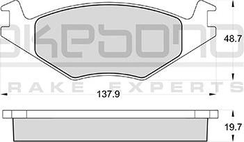 Akebono AN-143KE - Brake Pad Set, disc brake car-mod.net