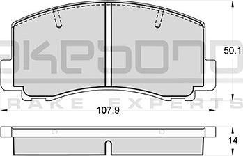 Akebono AN-138K - Brake Pad Set, disc brake car-mod.net