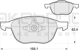 Akebono AN-8092K - Brake Pad Set, disc brake car-mod.net