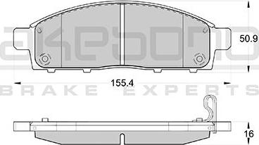 Akebono AN-8166WK - Brake Pad Set, disc brake car-mod.net