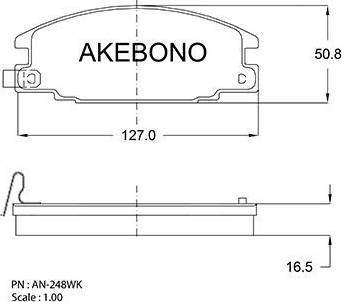 Akebono AN-248WK - Brake Pad Set, disc brake car-mod.net