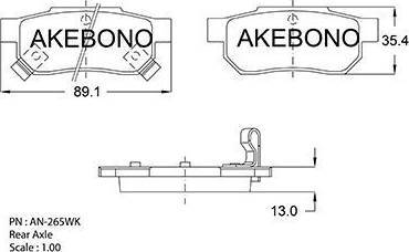 Akebono AN-265WK - Brake Pad Set, disc brake car-mod.net