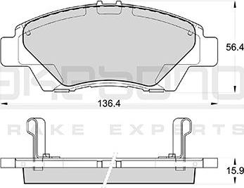 Akebono AN-763WK - Brake Pad Set, disc brake car-mod.net