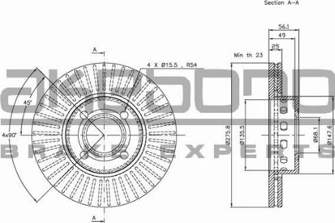 Akebono BN-0947 - Brake Disc car-mod.net