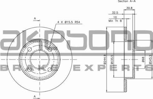Akebono BN-0908 - Brake Disc car-mod.net