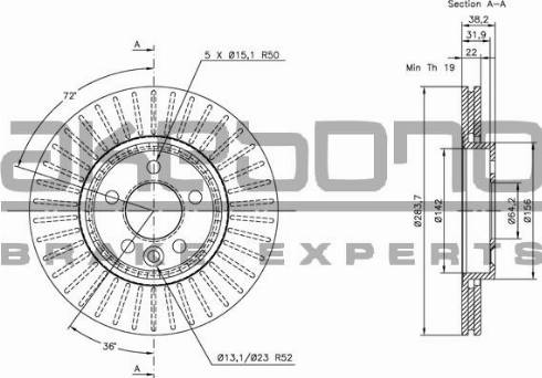 Akebono BN-0910 - Brake Disc car-mod.net