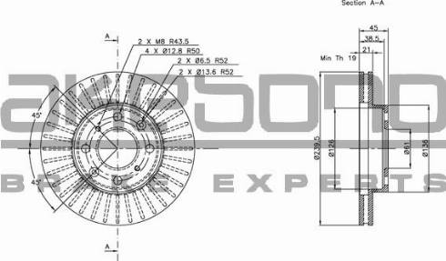 Akebono BN-0405E - Brake Disc car-mod.net