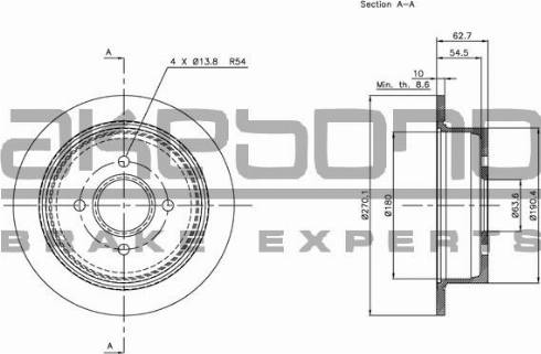 Akebono BN-0418 - Brake Disc car-mod.net