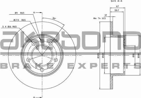 Akebono BN-0413 - Brake Disc car-mod.net