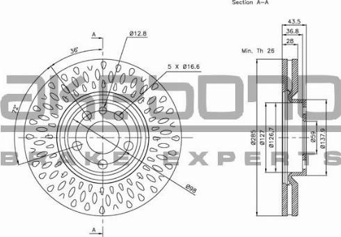 Akebono BN-0486 - Brake Disc car-mod.net