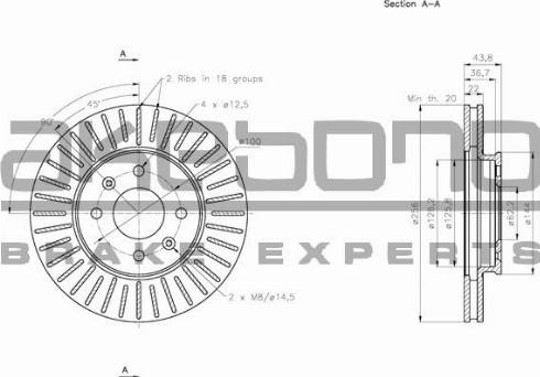 Akebono BN-0555 - Brake Disc car-mod.net