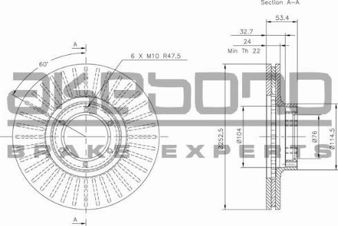 Akebono BN-0552E - Brake Disc car-mod.net
