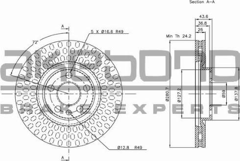 Akebono BN-0519 - Brake Disc car-mod.net