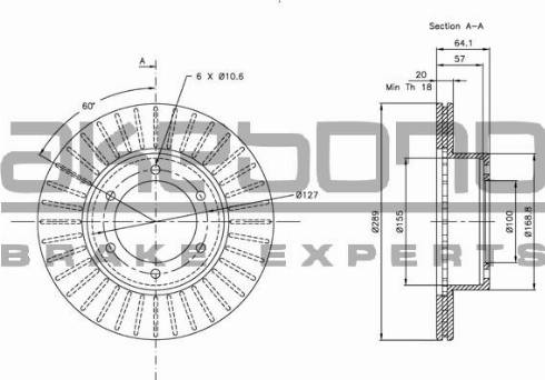 Akebono BN-0587 - Brake Disc car-mod.net