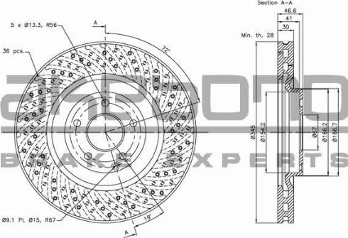 Akebono BN-0696 - Brake Disc car-mod.net