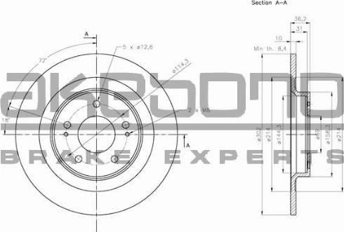 Akebono BN-0666 - Brake Disc car-mod.net