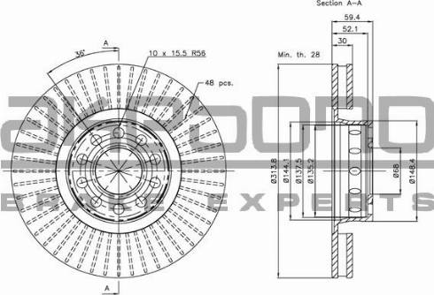 Akebono BN-0603 - Brake Disc car-mod.net