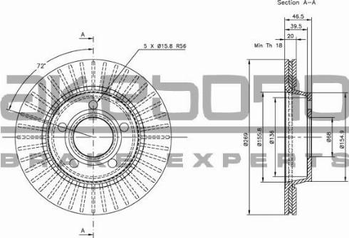 Akebono BN-0614 - Brake Disc car-mod.net