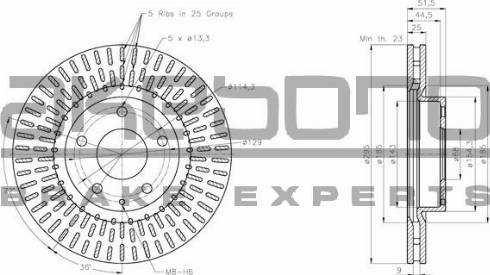 Akebono BN-0628E - Brake Disc car-mod.net