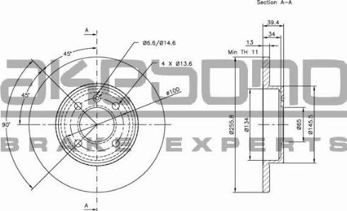 Akebono BN-0053 - Brake Disc car-mod.net