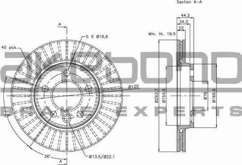 Akebono BN-0062 - Brake Disc car-mod.net