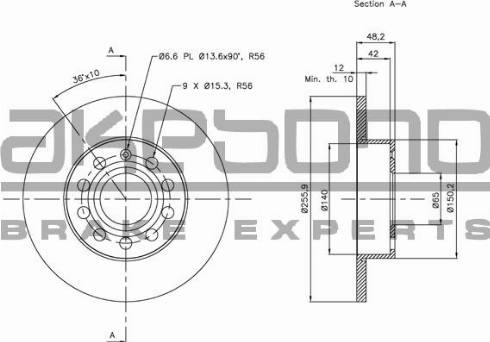 Akebono BN-0009 - Brake Disc car-mod.net