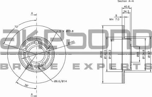 Akebono BN-0004 - Brake Disc car-mod.net