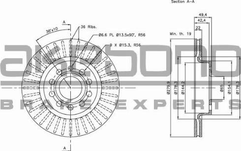 Akebono BN-0006 - Brake Disc car-mod.net