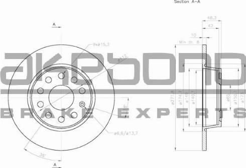 Akebono BN-0008 - Brake Disc car-mod.net