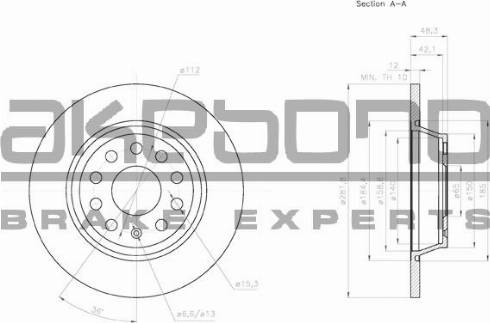 Akebono BN-0007E - Brake Disc car-mod.net