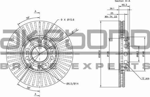 Akebono BN-0014 - Brake Disc car-mod.net