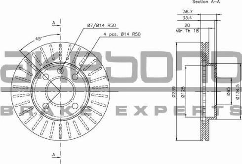 Akebono BN-0083E - Brake Disc car-mod.net