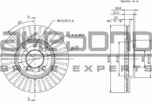 Akebono BN-0034 - Brake Disc car-mod.net