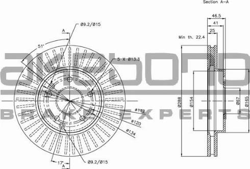 Akebono BN-0030E - Brake Disc car-mod.net