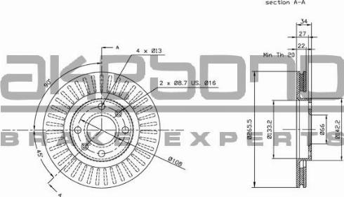 Akebono BN-0028 - Brake Disc car-mod.net