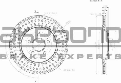 Akebono BN-0073E - Brake Disc car-mod.net