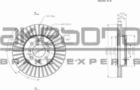 Akebono BN-0193 - Brake Disc car-mod.net