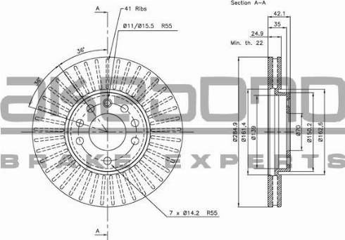 Akebono BN-0192 - Brake Disc car-mod.net