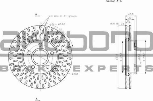 Akebono BN-0146 - Brake Disc car-mod.net