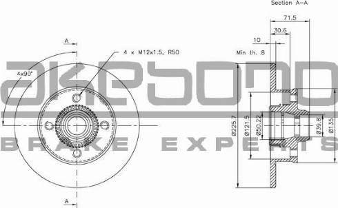 Akebono BN-0119 - Brake Disc car-mod.net