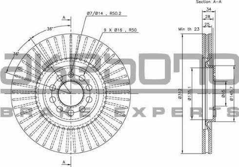 Akebono BN-0115 - Brake Disc car-mod.net