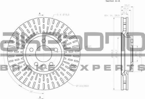 Akebono BN-0180 - Brake Disc car-mod.net