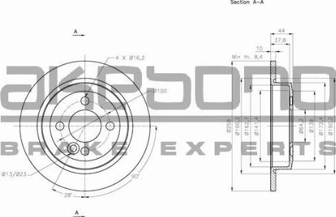 Akebono BN-0132 - Brake Disc car-mod.net