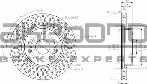 Akebono BN-0825E - Brake Disc car-mod.net